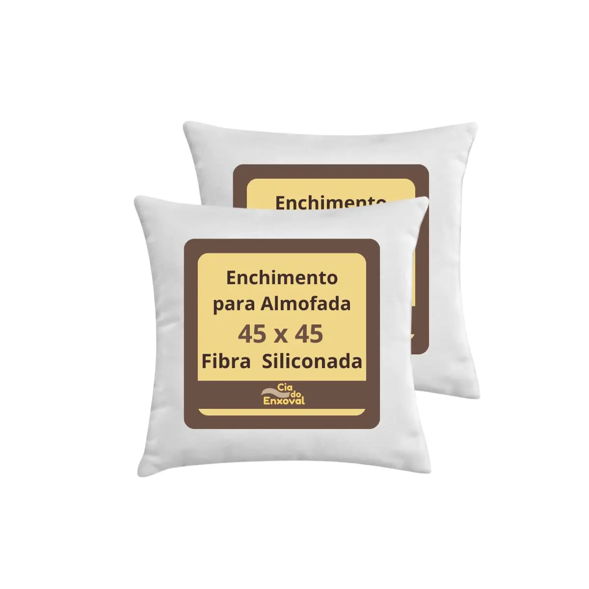 Kit 2 Enchimento Refil para Almofada Fibra Siliconada 45x45 cm