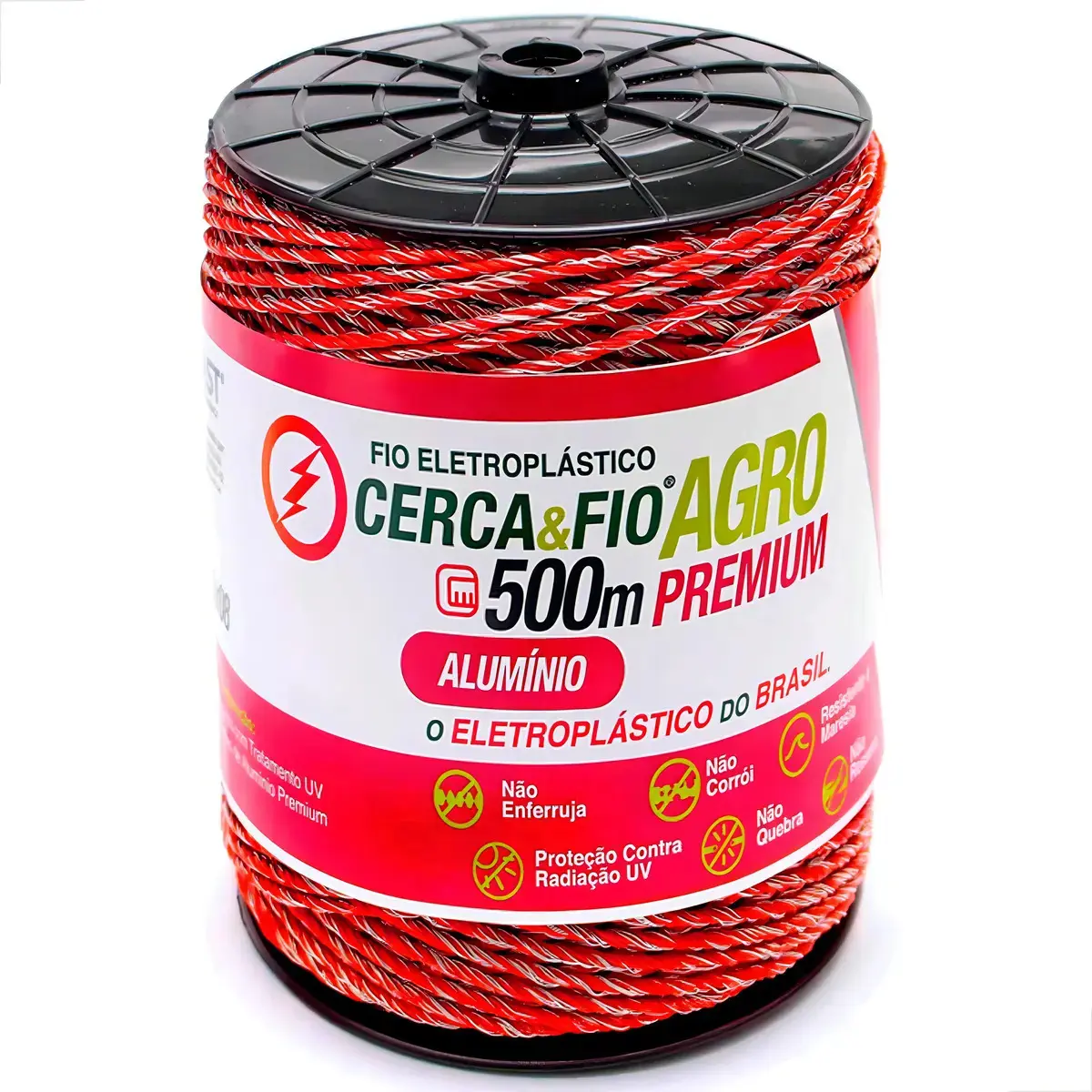 Fio Eletroplástico 500m Aluminio UV Laranja 9x6 Igecast Cerca Elétrica