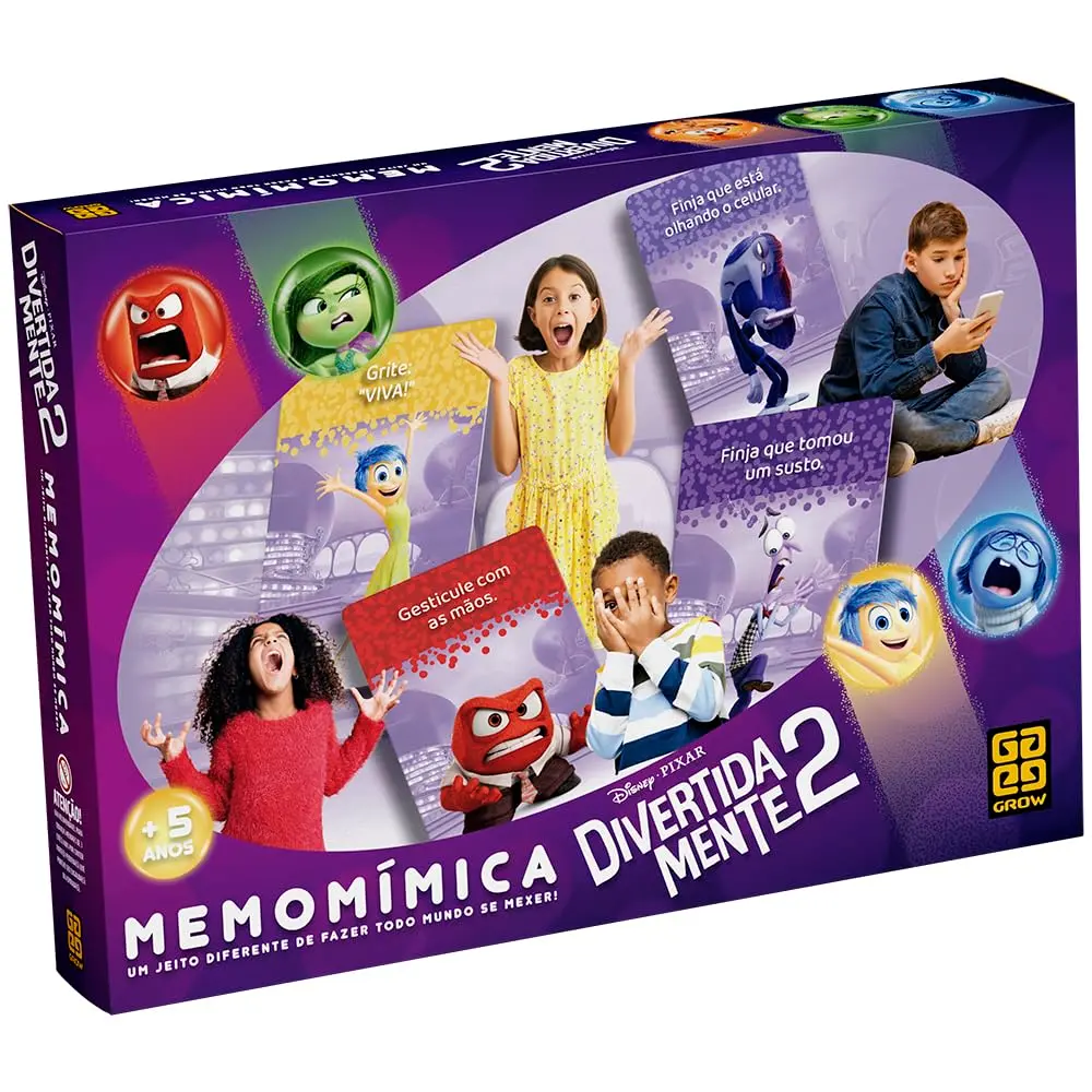 GROW - Jogo Memomímica Divertidamente 2-2 a 4 Jogadores - A partir de 5 anos