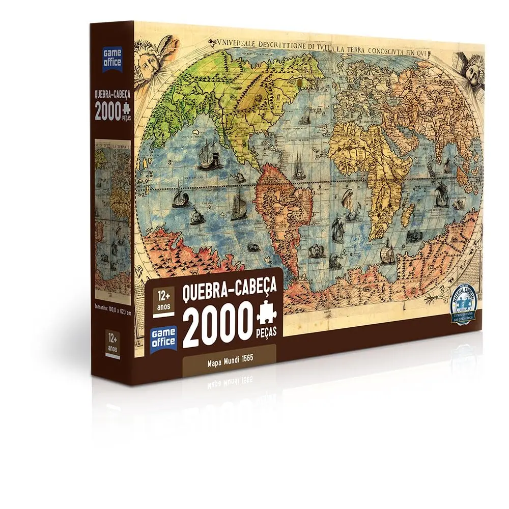 Toyster - Quebra-cabeça: Mapa Mundi 1565-2000 peças - Game Office - 1