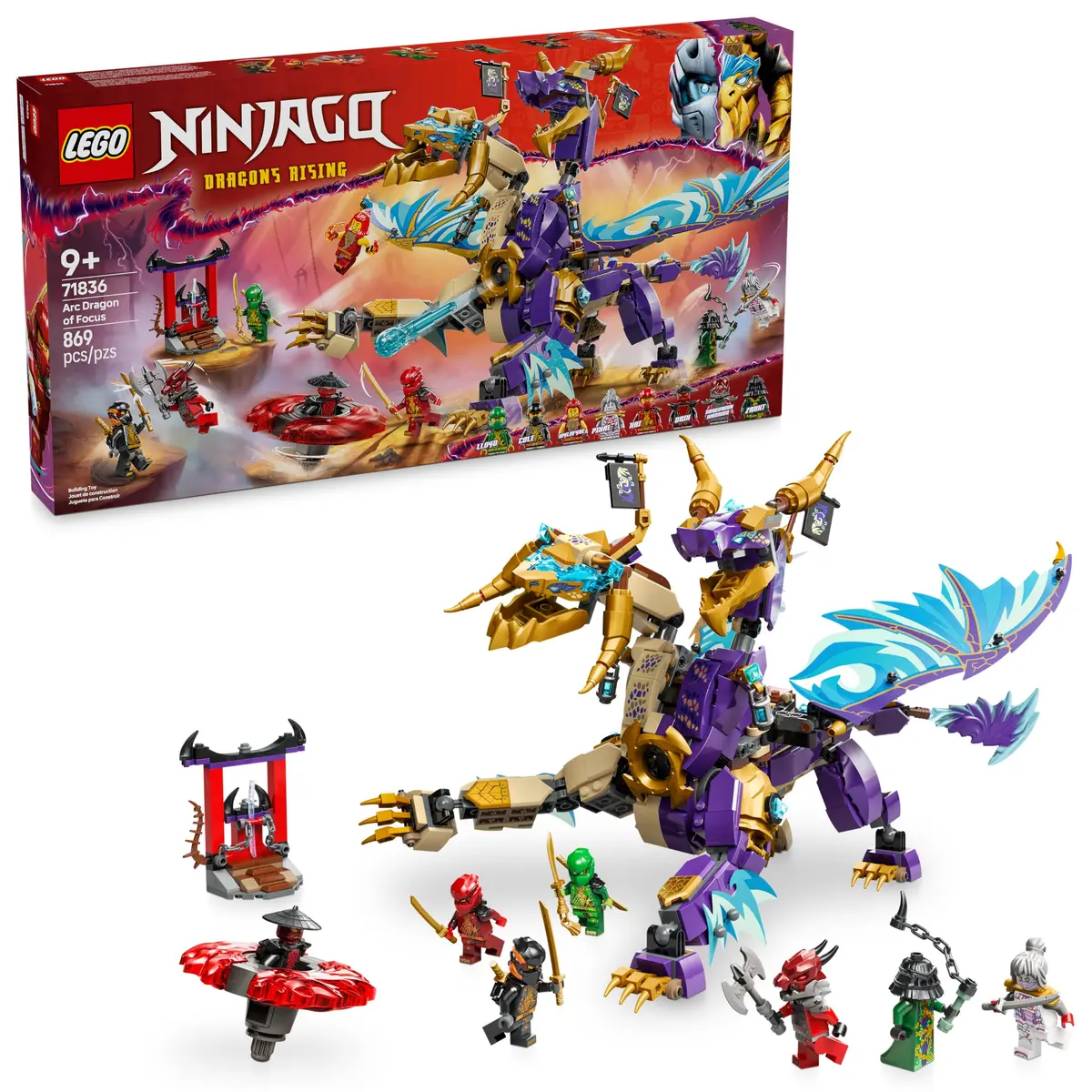 LEGO Ninjago Arco Dragão de Foco 71836 (869 Peças)