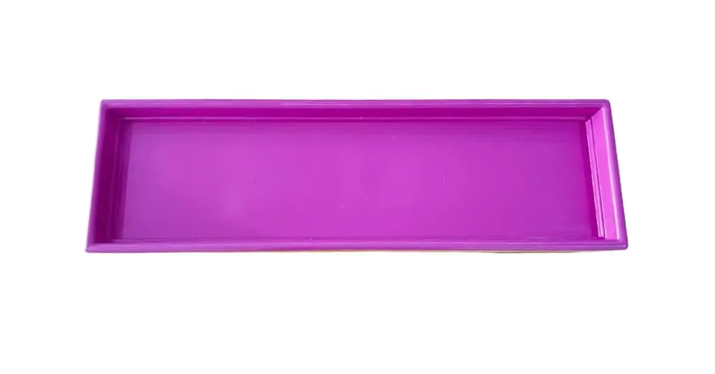 Prato para Vaso de Planta,Prato para Floreira Vaso Jardineira Retangular(Rosa,Prato 60cm) - 1