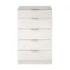Cômoda Bartira Versatti com 5 Gavetas - Branco