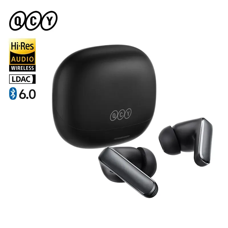 Fones de Ouvido Sem Fio QCY HT21 Melobuds N65 -60dB com Cancelamento de Ruído Adaptativo AI, Bluetooth 6.0, Áudio Hi-Res LDAC, 8 Microfones, 50 Horas de Duração - 1