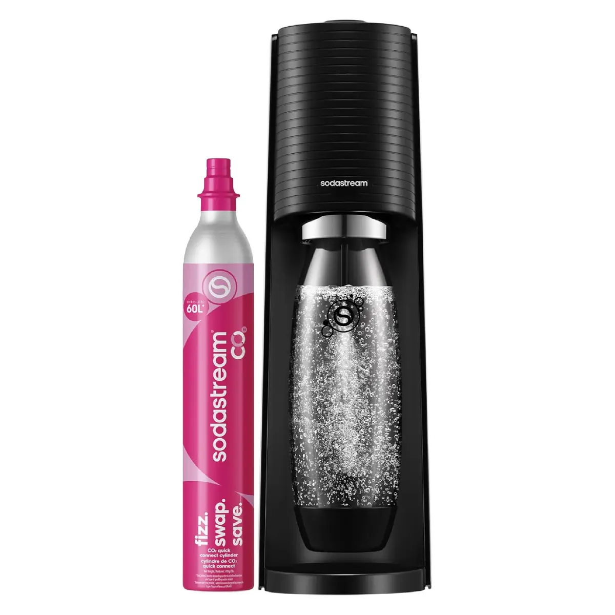 Máquina de Água com Gás Terra Preta SodaStream com Cilindro - 1