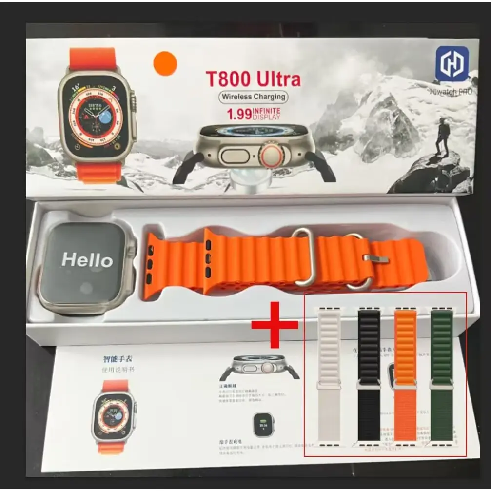 2025 Nova Série 8 Relógio T800 Ultra Smart Watch Esportivo Sem Fio À Prova D'água T800 Ultra2 MAX - 1
