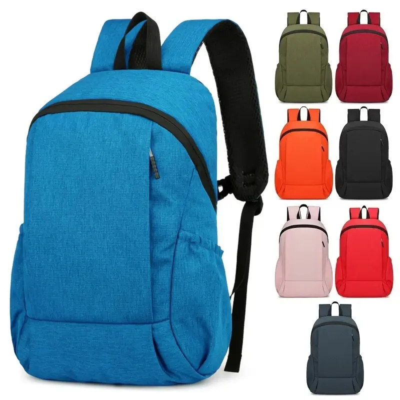 Mochila de Lona para Uso Diário com Opções Multicoloridas, Bolsa Portátil Leve, Compartimento Espaçoso para Notebook, Livros e Itens Essenciais