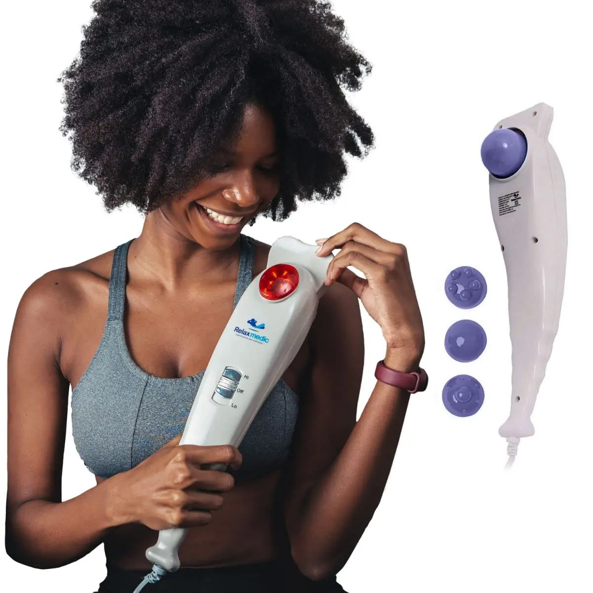 Massageador Elétrico Portátil Hammer 127v - Relaxmedic Cinza