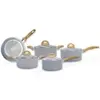 Brinox - Jogo de Panelas Ceramic Life 5 Peças Smart Plus com Fundo de Indução - Cinza Wooden - 1