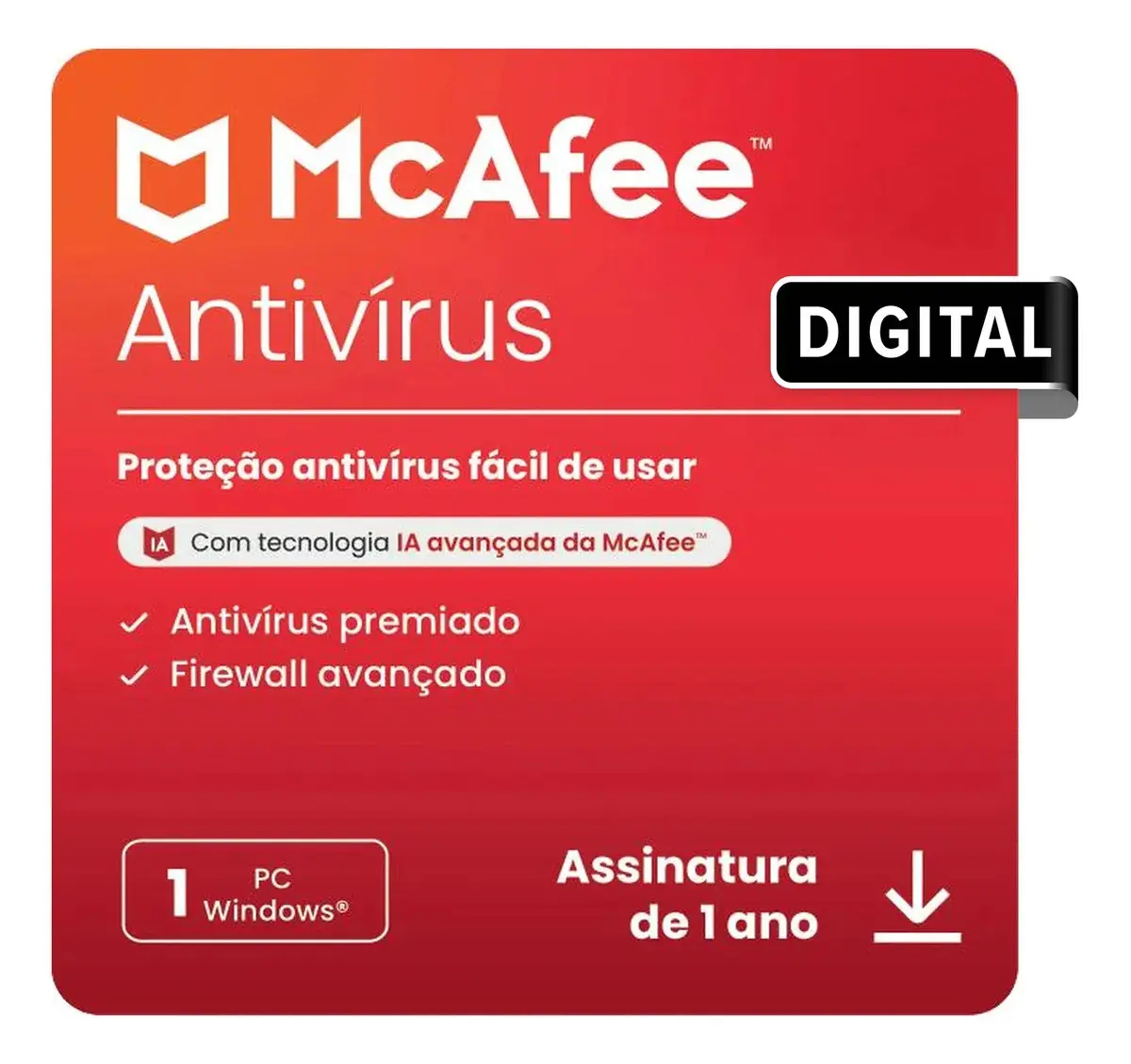Mcafee Br Antivirus 1-pc (Digital)