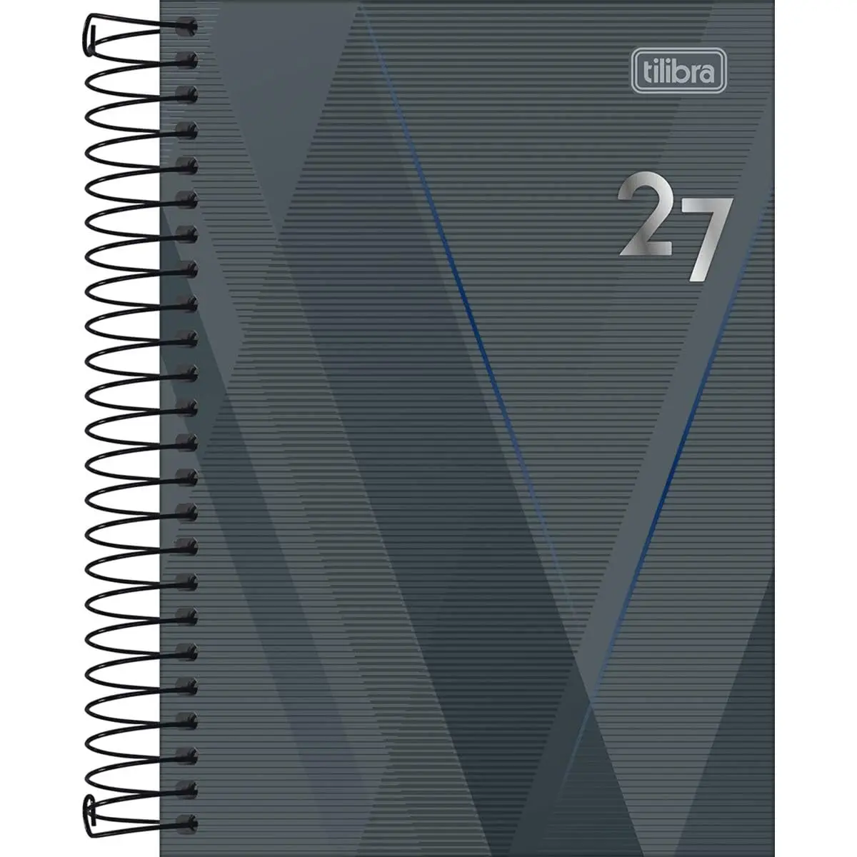 Tilibra - Agenda Executiva Espiral Diária 12,9 x 18,7 cm Spot 2027 - Cinza