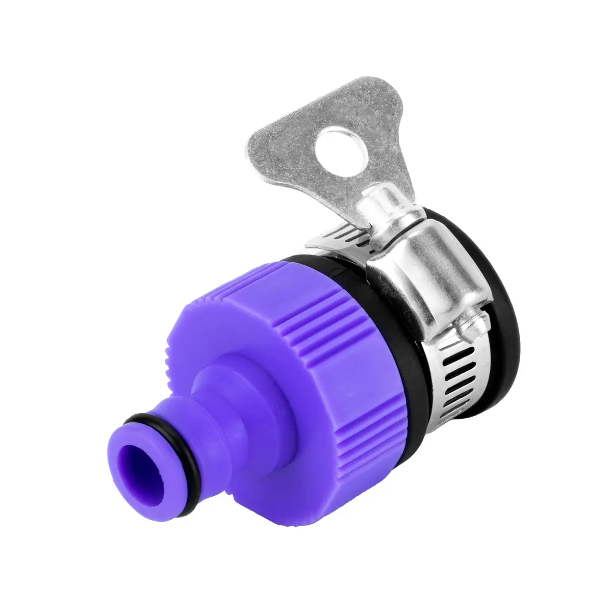 CONECTOR FÊMEA DE PLÁSTICO COM BUCHA, 3/4', ROSCA INTERNA E ABRAÇADEIRA