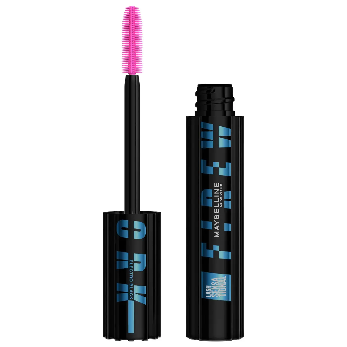 Máscara de Cílios Maybelline Lash Sensational Firework, 7,2ml | À Prova d'Água, Efeito Cílios Postiços, Alongamento Fio a Fio, Electroblack