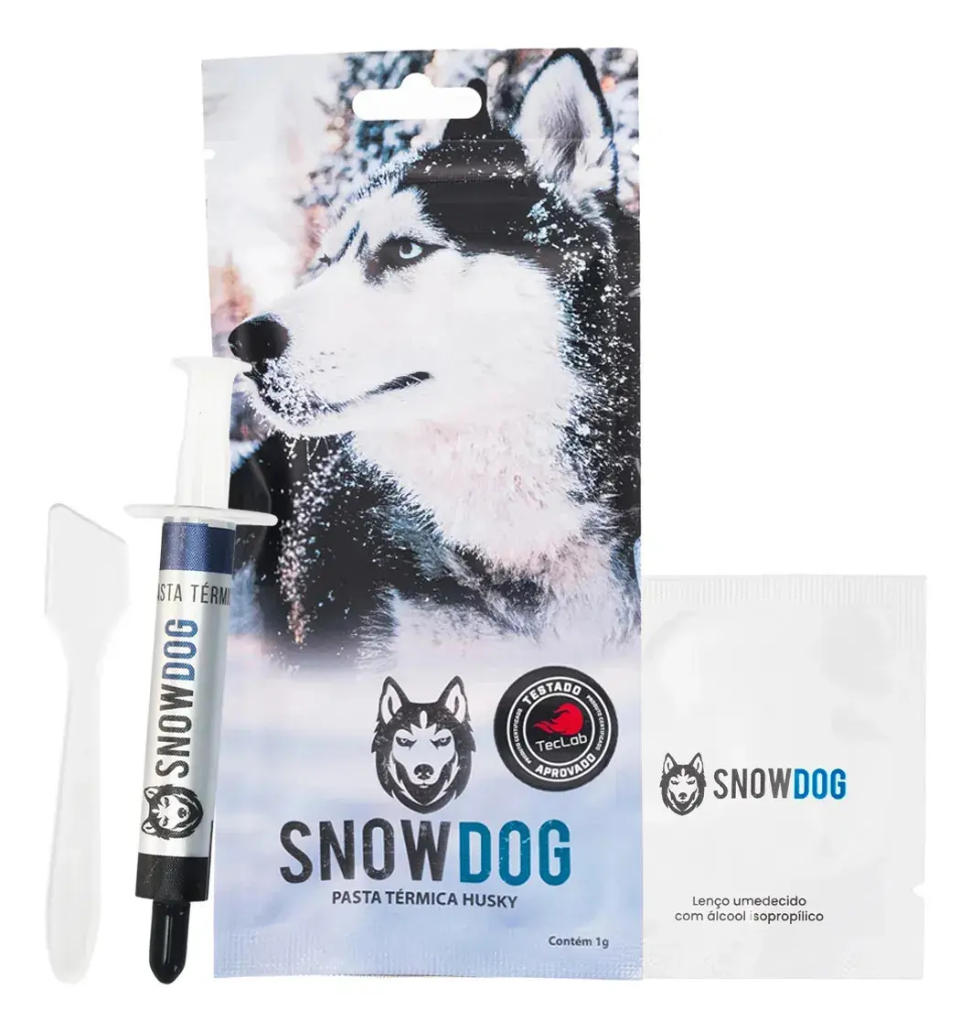 Pasta Térmica Snowdog Husky Seringa 1g 12.8w/m.k Gamer CPU GPU XBox Playstation Consoles Drones Alto Desempenho Aprovada Pelo Teclab - 1