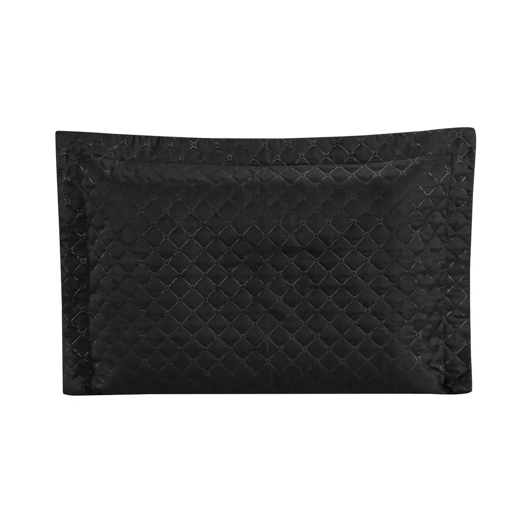 Kit 02 Porta Travesseiro Matelado Ultrassônico Liso (Preto)