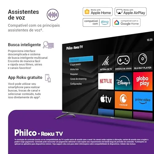 Smart TV 55" Philco 4K LED com Roku e Dolby Audio thumbnail 8