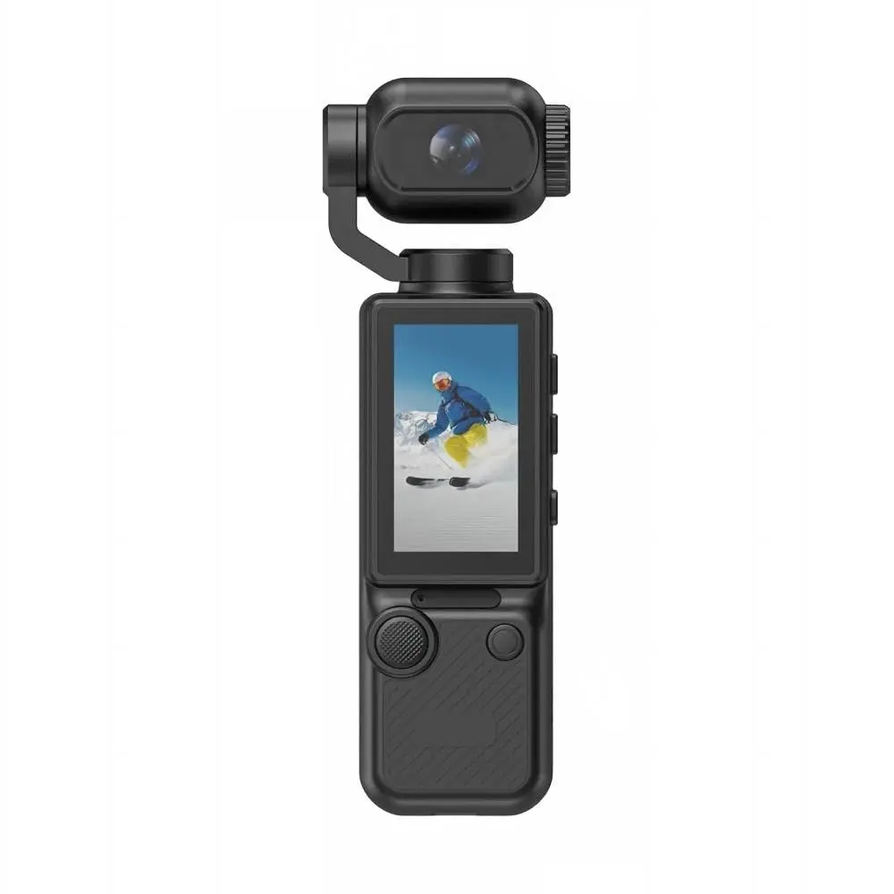 Câmera de Bolso Portátil 4K, Câmera de Ação com Tela 1.97 Polegadas, Estabilização Gimbal 3 Eixos, Suporta Cartão TF até 128G, Câmera Vlog para Viagem Esporte(Preto)
