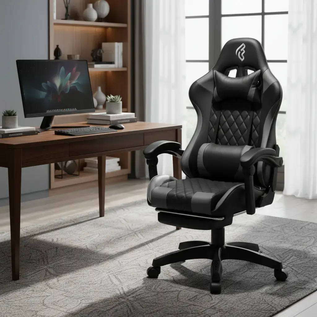 Cadeira Gamer Escritorio Giratória Reclinável Preta Vermelha Cinza