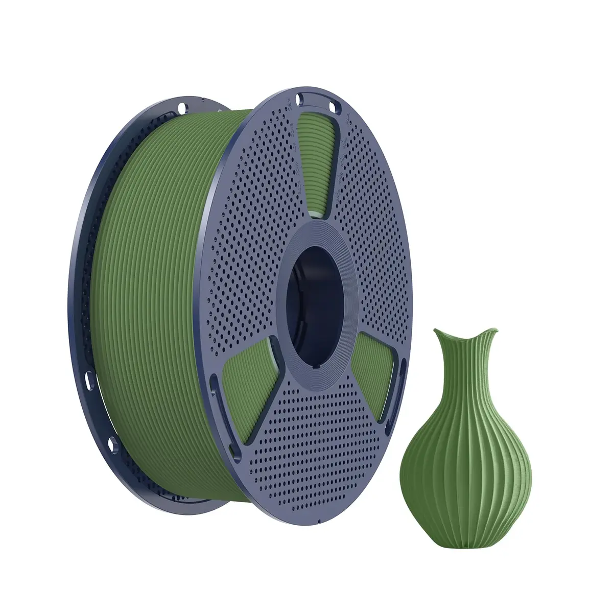 Creatorally Filamento PLA Fosco Alta Velocidade 3D 1,75mm 1kg, Verde Oliva Fosco, Compatível com Impressoras FDM