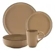 Aparelho De Jantar E Lanche 16 Peças Oxford Flat Ocre Marrom - 1