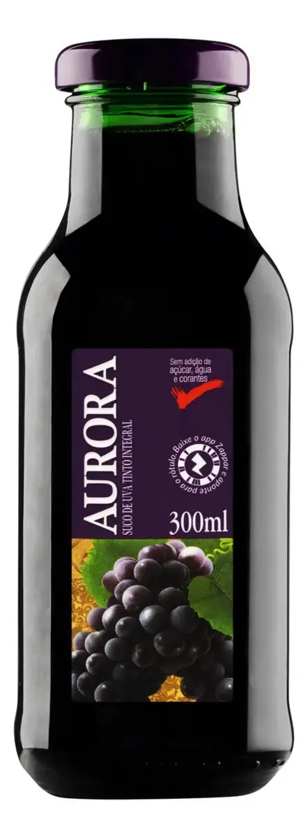 Suco de uva tinto Aurora sem glúten 300 ml
