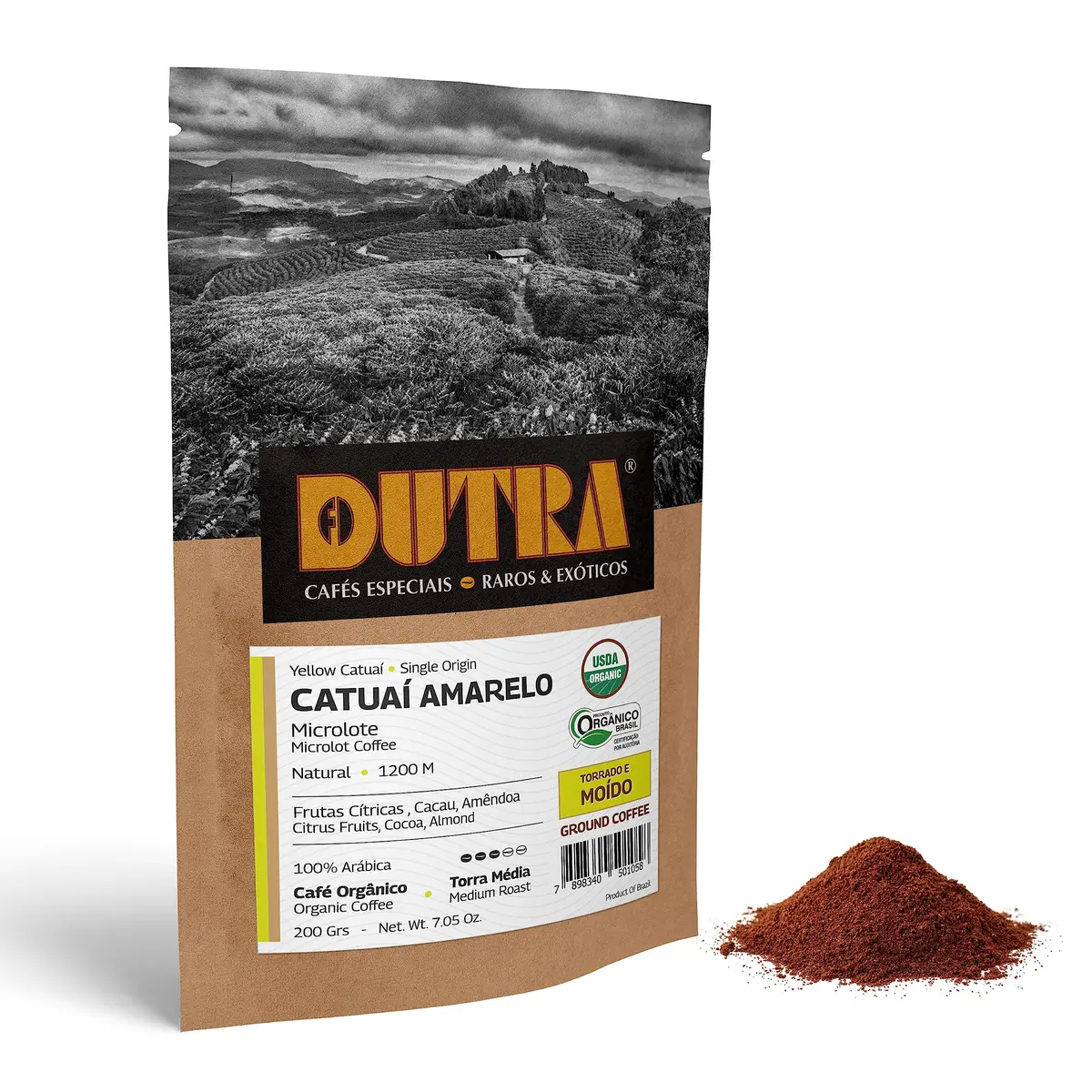 Café Dutra Catuaí Amarelo Ogânico Especial Microlote Torrado E Moído 200G - 1