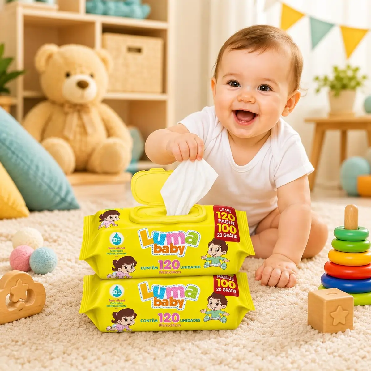 Kit 2 Lenços Umedecido Bebê Recém Nascido 240 Toalhas