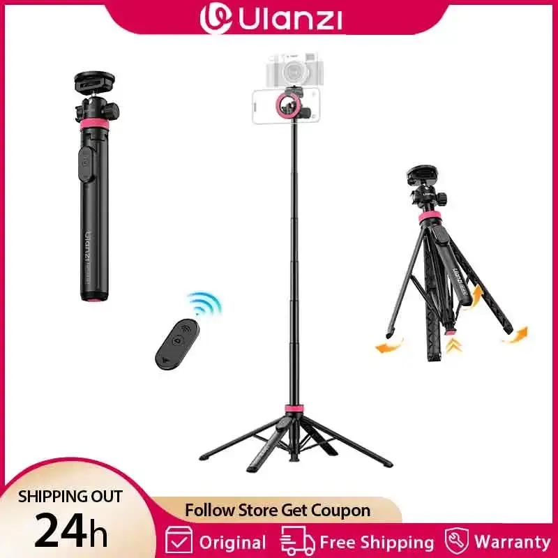 Tripé Ulanzi MT-44M 1.49M Magsafe para iPhone, Android, Smartphone, Câmera DSLR, Bastão de Selfie com 360° °   Suporte de Câmera para Vlog ao Vivo - 1