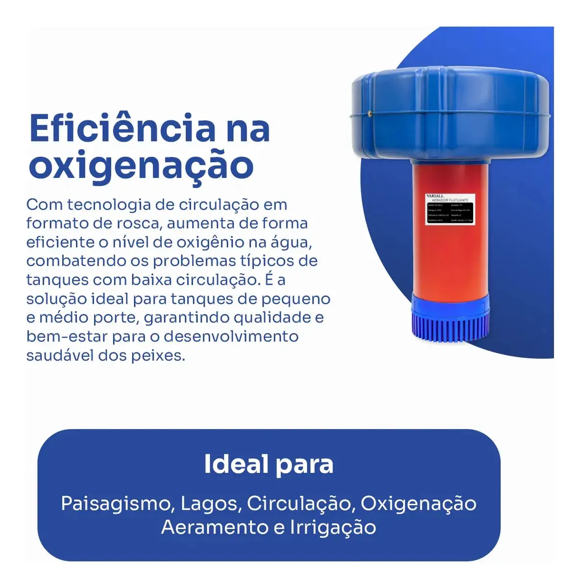 Aerador Chafariz 1.5cv 1.1kw Piscicultura Potente Oxigenio Bomba Lago Agua Peixes Tanque Oxigenador 15 Metros Fio thumbnail 5