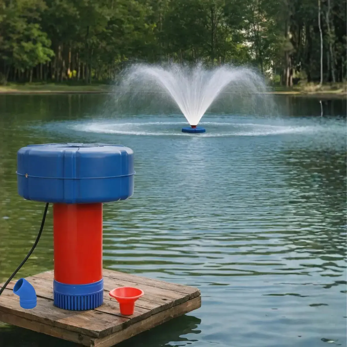 Aerador Chafariz 1.5cv 1.1kw Piscicultura Potente Oxigenio Bomba Lago Agua Peixes Tanque Oxigenador 15 Metros Fio thumbnail 8