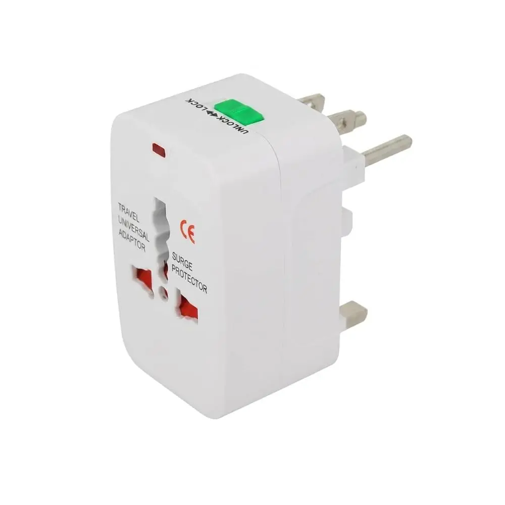 Adaptador de Tomada Universal Compatível com Padrões Internacionais | Bivolt 110V-250V. Facilita o uso de aparelhos compatíveis em diferentes países. Ideal para viagens, estudo e trabalho.