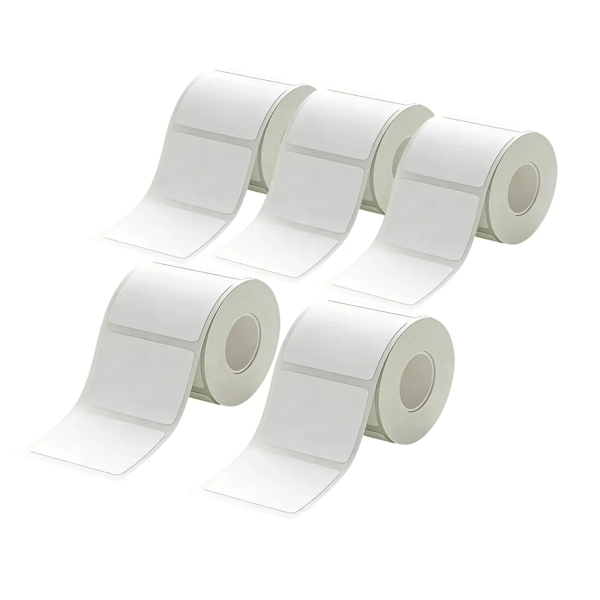 40x30 MM Etiqueta Térmica Autoadesiva 5 Rolos para Mini Impressora de Etiquetas D80, C50ect.,150 Folhas/1 Rolo, Branca - 1