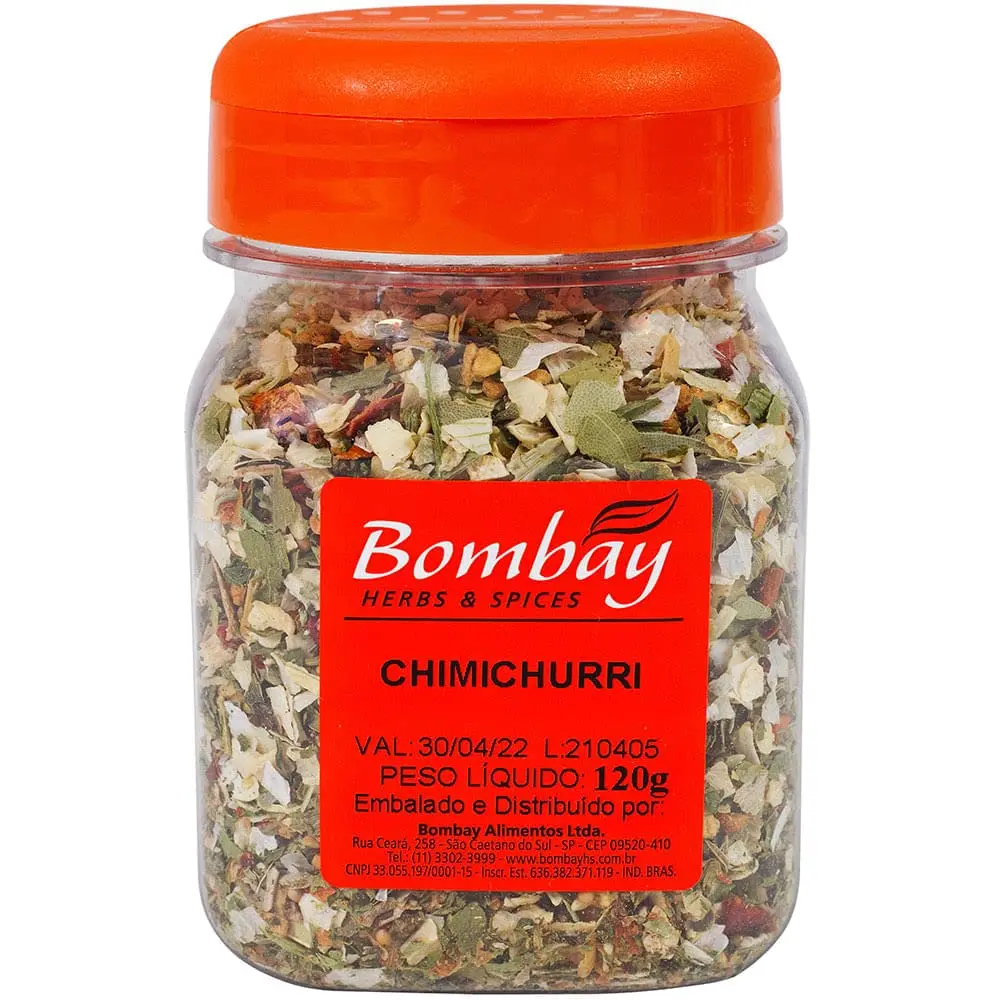 Chimichurri 120g Mini Pet Bombay Herbs & Spices | Mix de Especiarias, Para Peixes, Carnes, Aves, Vegetais e Saladas - 1