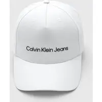 Boné Aberto Calvin Klein Jeans Logo Aba Curva Branco