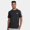 Camiseta Adidas Essentials 3 Stripes Masculina - Preto+Branco - 1