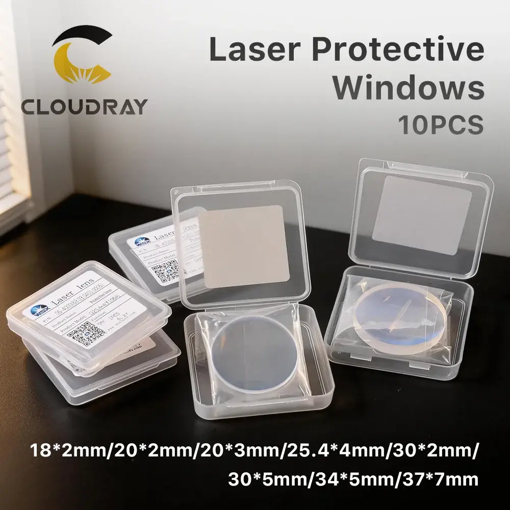 Cloudray 10PCS Lentes Ópticas Protetoras Originais WSX 18*2/30*5/37*7 para Cabeça Laser WSX KC13 KC15 NC30 NC60