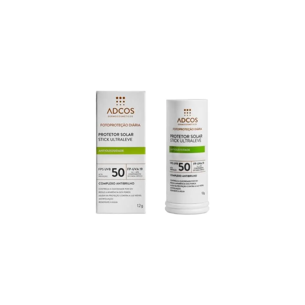 Protetor Solar Adcos Stick Ultraleve Fps 50 12g