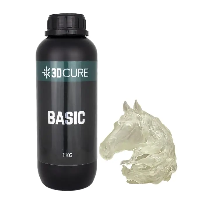 Resina 3D Cure Basic para Impressora 3D, 1 Kg (Clear) - 1