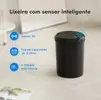 [App/BR R$64 Moedas] Lixeira Inteligente 12L, Carregamento a Bateria, Sensor Automático - 1
