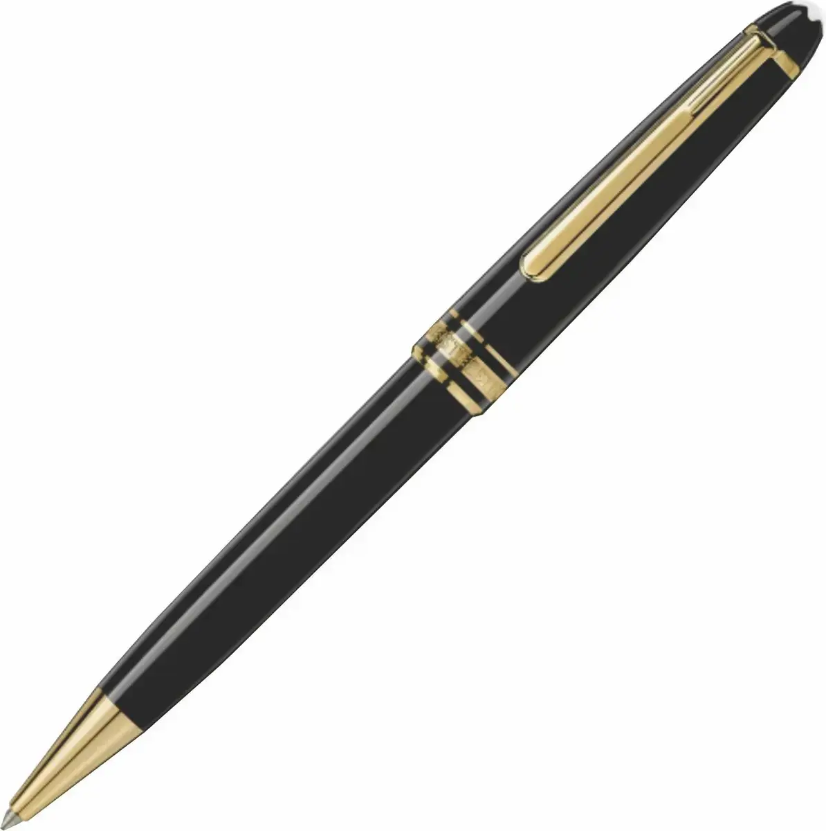 Caneta Esferográfica Montblanc Meisterstuck Classique Preta com Detalhes Dourados - 1
