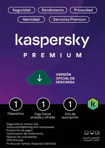 Kaspersky Premium Antivirus 1 dispositivo de 12 meses
