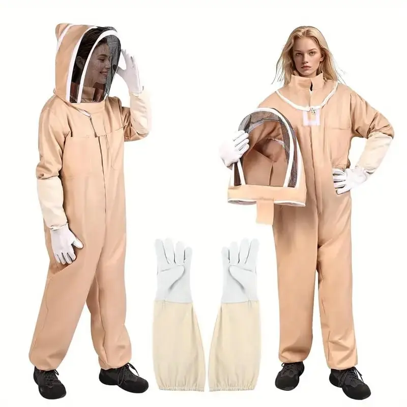 Trailabo Macacao Apicultor Roupa Com Luva, Macacão Apicultura Ventilado Profissional Completa