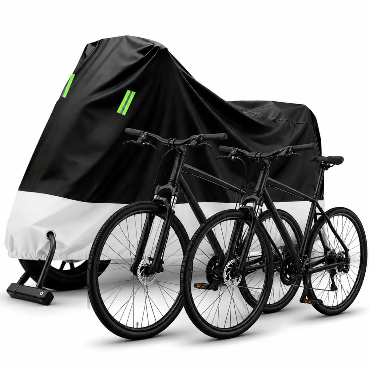 MYBEEM Capa para Bicicleta Impermeável 3 Camadas UV Até Aro 29, 240 * 125cm | Capa para Bicicleta Impermeável Contra Chuva e Riscos. Faixa Refletiva, Trava Antivento e Bolsa Portátil, Também para Moto - 1