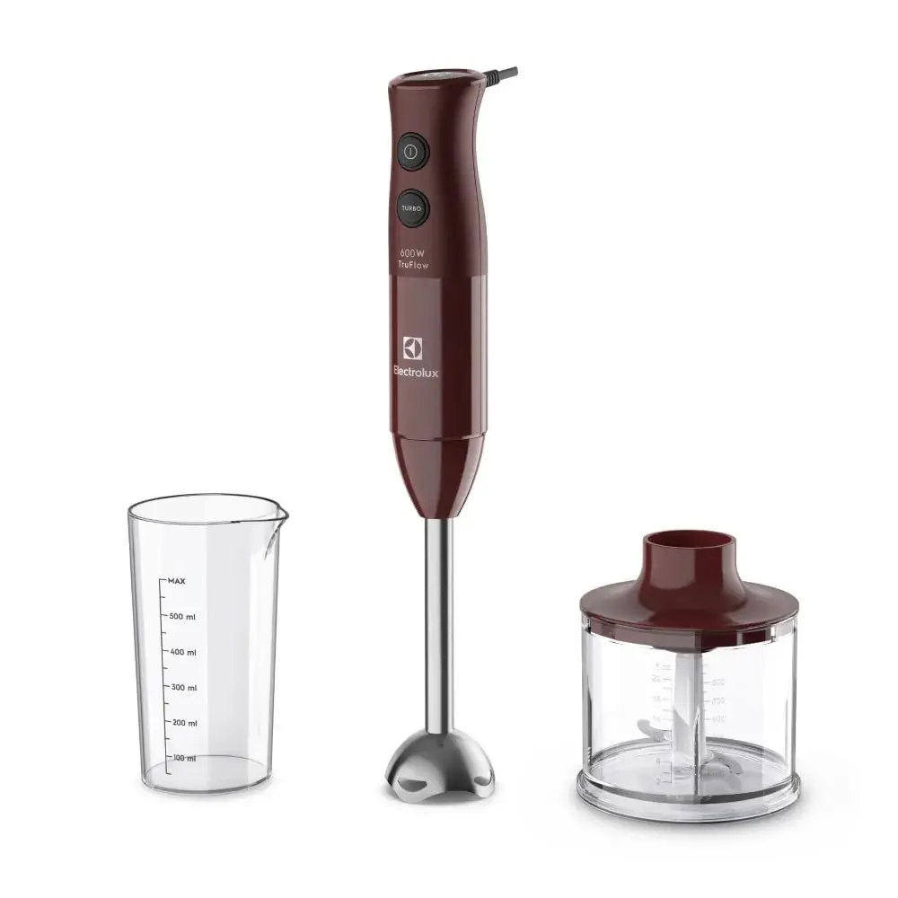 Mixer 3 em 1 Electrolux Vermelho 600W com Haste em Inox e Tecnologia TruFlow Power System (EIB21) 127V