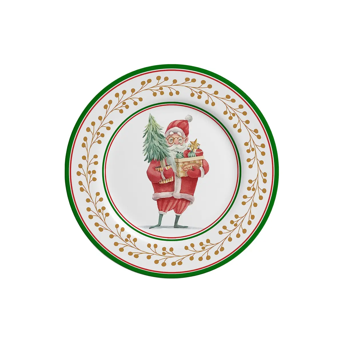 Conjunto C/ 6 Prato Sobremesa Ho Ho Ho