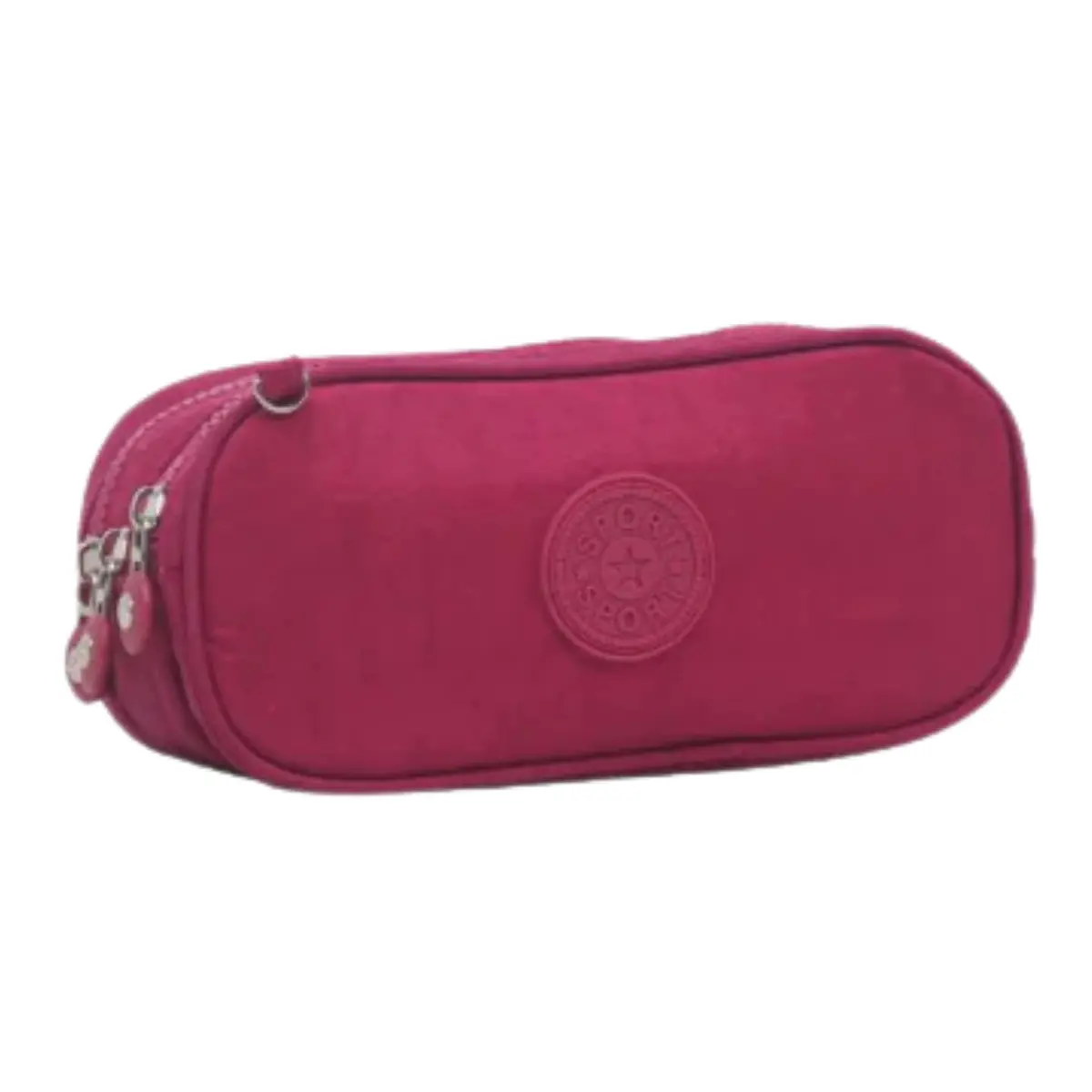 Estojo Escolar Box, Grande, com 3 Compartimentos e 14 Elásticos, Feminino, Masculino, Zíper e Tecido Resistentes (Roxo)