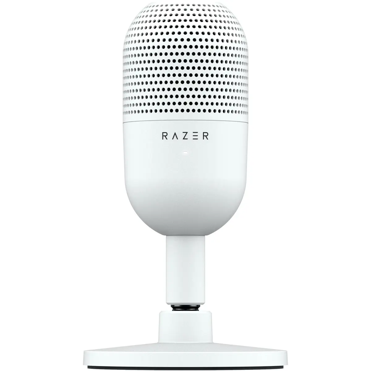 Razer Seiren V3 Mini – Microfone USB ultracompacto – Branco | Sensor de toque para mudo com indicador LED, amortecedor de choque, ultracompacto, funciona com OBS, discord, zoom, equipes