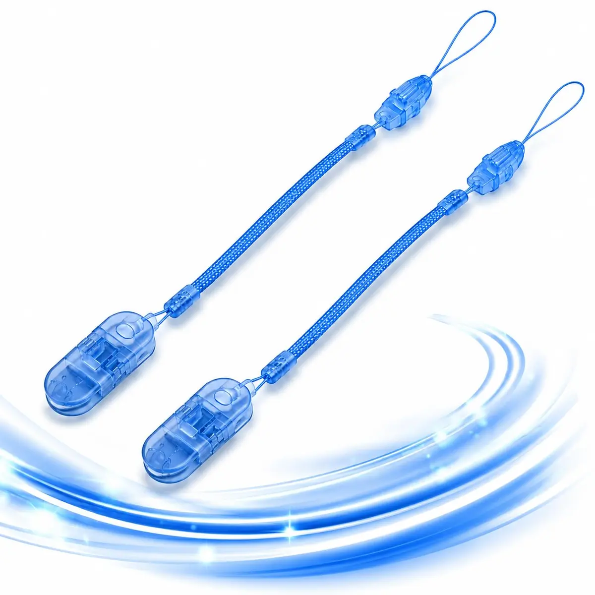 Kit 2 Prendedores de Chupeta com Mola Clip Universal BPA Free Antiqueda, Seguro, Higiênico, Fixação Firme, Fácil de Usar, Ideal para Uso Diário (Azul) - 1