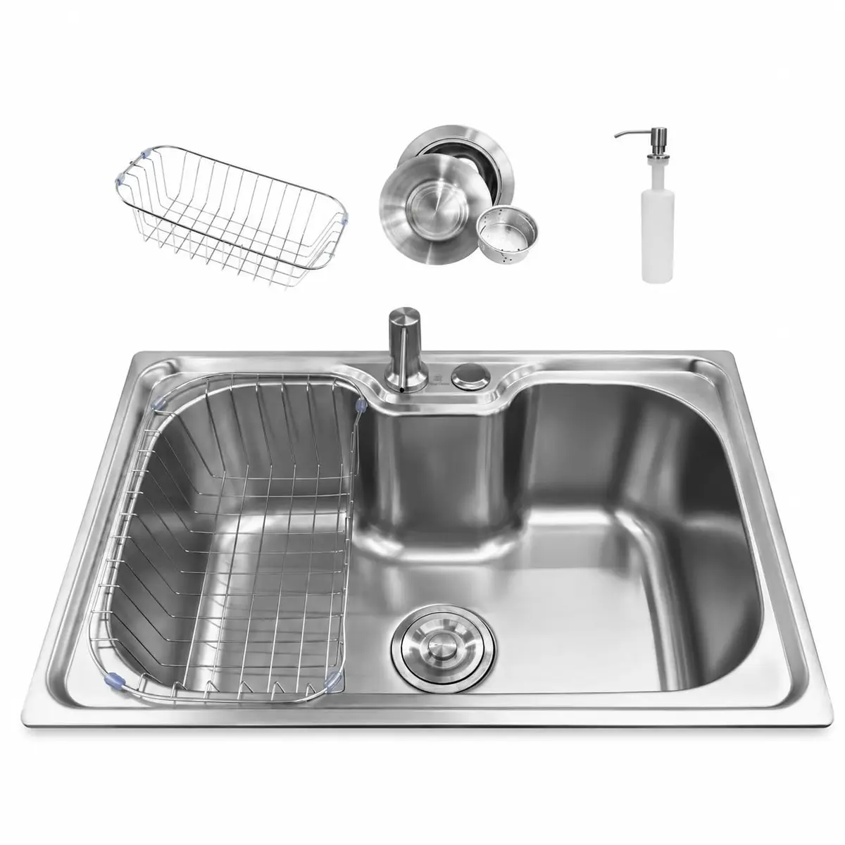 Cuba Gourmet Cozinha Aço Inox 60x42cm com Escorredor Dosador e Válvula Completa Praticidade Funcional - 1