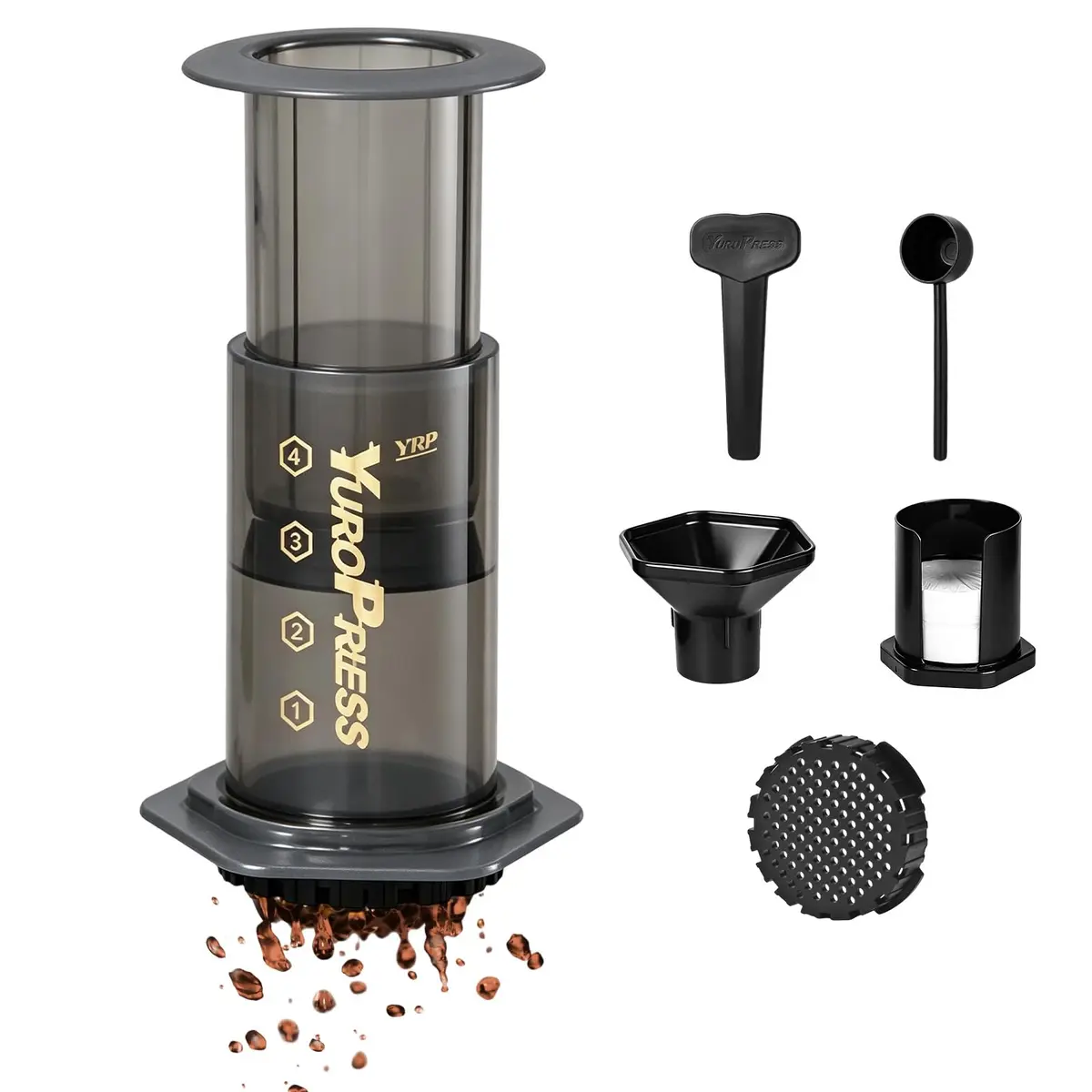 Suporte para Filtrar Café,Cafeteira de Pressão Manual Portátil para Viagens | Filtragem de Café para Viagem, Camping e Casa - 1